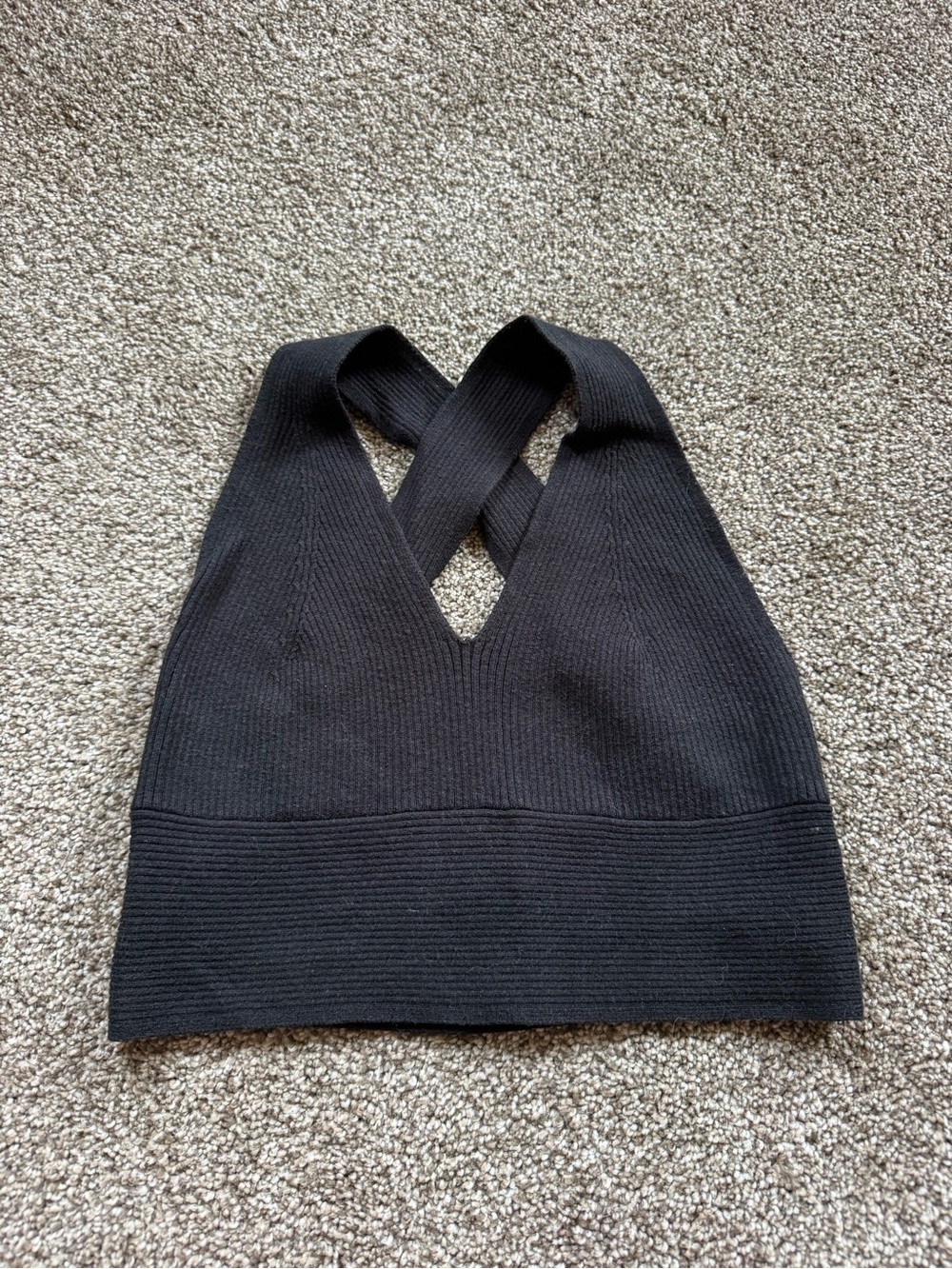 Everlane Cross Back Cropped Sweater Top
